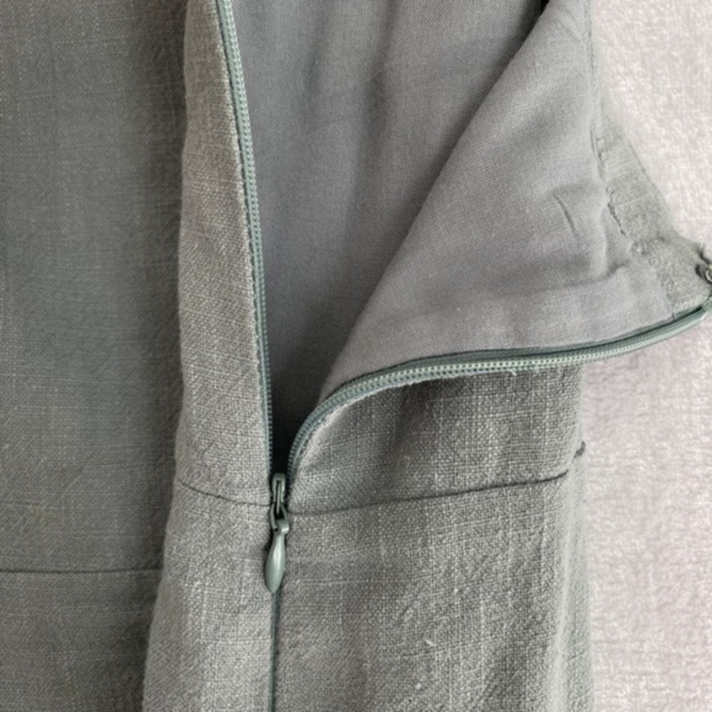 ASTR The Label Mini Dress Women Sz M Sage Green 90% Linen 10% Cotton - Picture 5 of 9